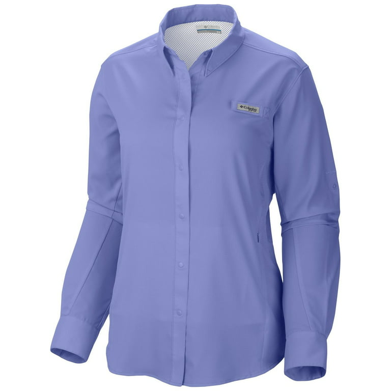 Columbia Women's PFG Tamiami II Long Sleeve Shirt (Pale Purple, S) 