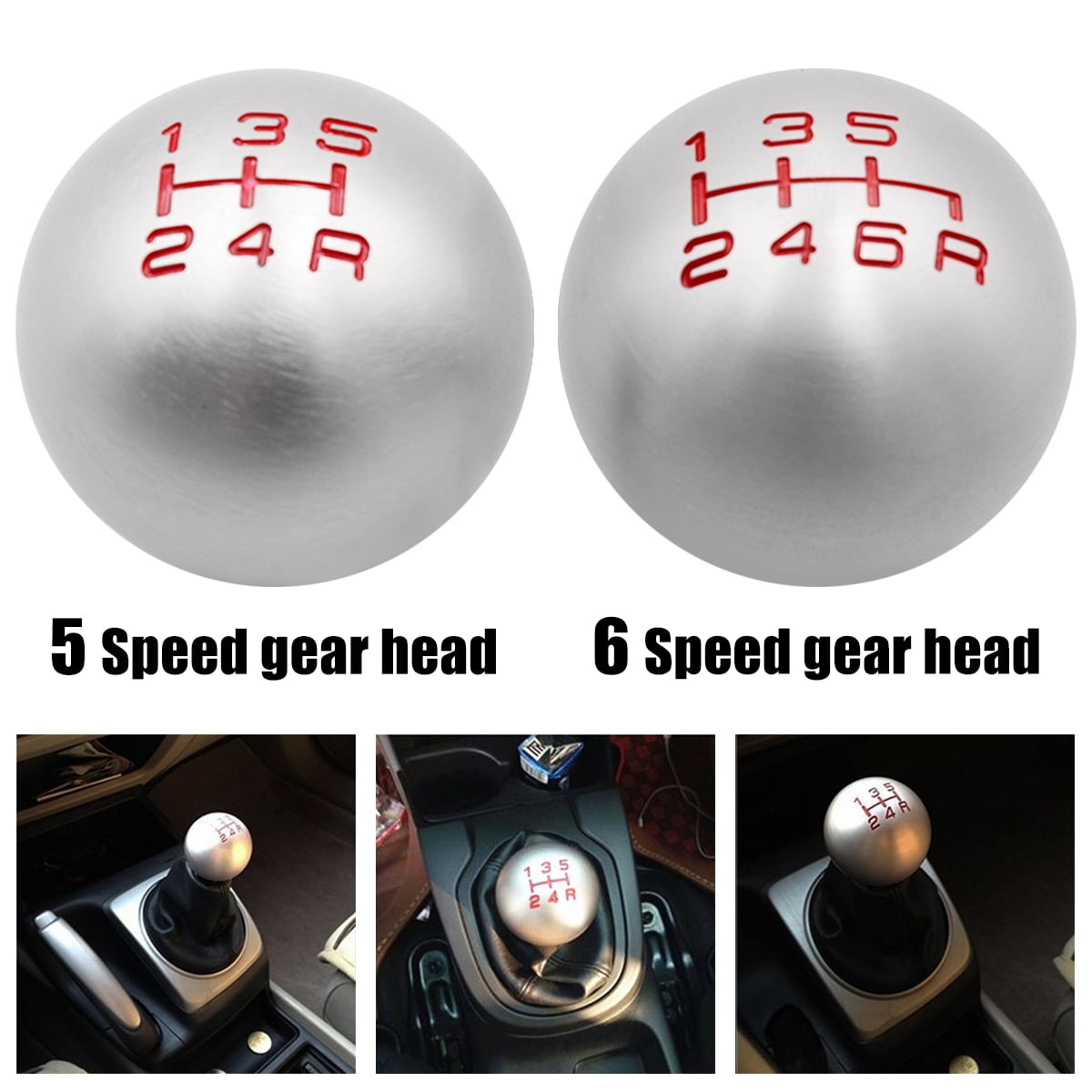 MLfire 5 6 Speed Gear Shift Knob Type R M10x1.5 Aluminum Gear Shift