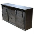 thumbnail image 6 of Rustic Homes Abie Solid Wood Sliding Door Sideboard Server in Gray, 6 of 6