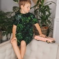 thumbnail image 4 of Balery Lush Foliage Green Plant Conjunto de Pijama Infantil de Manga Corta con Estampado – Ropa de Dormir de Algodón Suave-Small, 4 of 6
