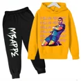 thumbnail image 3 of Conjunto de sudadera y pantalones con estampado de Mbappé para niños, primavera y otoño, conjunto de ropa deportiva de 2 piezas para niños y niñas, ropa para niños, 3 of 5
