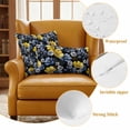 thumbnail image 6 of Blue Floral Outdoor Pillow Covers 26x26 Set of 2,Waterproof Patio Throw Pillowcase Protectors,Vintage Yellow Garden Blossom Flower Decorative Pillow Shams Cushion Covers for Seat Bed Couch Sofa, 6 of 8