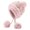Pink, variant on Daznico Lined Knitted Ear Flap Beanie with Hanging Pom Poms Thermal Windproof Winter Hat Ear Protection Accessories for Ladies Outdoor Activities in Cold Weather