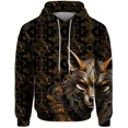 thumbnail image 3 of Sudadera con capucha holgada de otoño para hombre, sudadera con capucha para hombre, ropa Y2K para hombre, jersey con estampado de lobo súper genial, ropa de calle Harajuku, 3 of 5