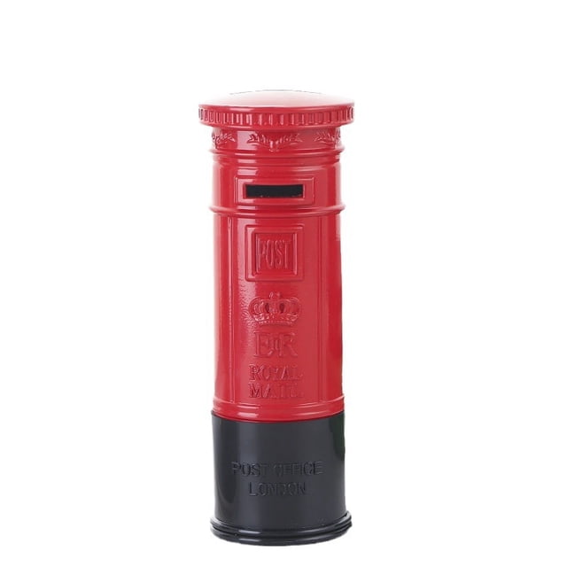 Mini buzón británico Coin Bank Home Piggy Bank, metal