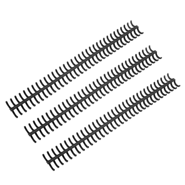 Plastic Binding Spine, 10PCS Loose Leaf Rings With 12mm Inner Diameter For Home Or School Use Black