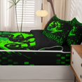 thumbnail image 5 of Manfei Motocross Rider Zipper Twin Comforter Sets with Fitted Sheet and 2 Pillowcases,Green Pixel Checkerboard Zipper Bedding Set,Black Reversible,4pcs, 5 of 8