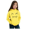 thumbnail image 3 of Kiijoy Toddler Girls Hoodie Cartoon Cat Graphic Casual Hooded Sweatshirt Pullover Top, 3 of 3