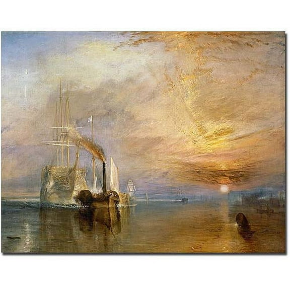 Trademark Fine Art Joseph Turner The Fighting Temaraire 1839 Canvas Wall Art - 14x19