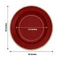 thumbnail image 4 of BalsaCircle 25 Burgundy Round 10" Metallic Disposable Dinner Salad Paper Plates Textured Trim Party Events Decorations, 4 of 8