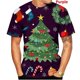 thumbnail image 1 of Camiseta de Navidad con estampado 3D para hombre, camisa de manga corta Unisex, informal, dibujos animados de Papá Noel, regalo divertido para niños, 1 of 4
