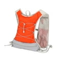 thumbnail image 5 of figatia Men Running Vest Reflective Gear Portable Adjustable Vest Backpack for Marathoner Hiking Trail Orange, 5 of 8