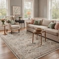 thumbnail image 3 of KUETH 2x7 Vintage Floral Runner Rug Machine Washable, Kitchen Runner Rug for Floor and Hallway, Non Slip Flat Pile Area Rug with Rubber Backing for Entryway Bathroom Bedroom Laundry, 3 of 5