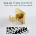 thumbnail image 4 of KOKOSIRI Bath Towel Hook Square Robe Hook Coat Hook Bathroom Kitchen Brushed Gold B1010BG-P2, 4 of 9