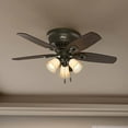 thumbnail image 3 of Hunter Fan Company, 51091, 42 inch Builder New Bronze Low Profile Ceiling Fan with LED Light Kit and Pull Chain, 3 of 9