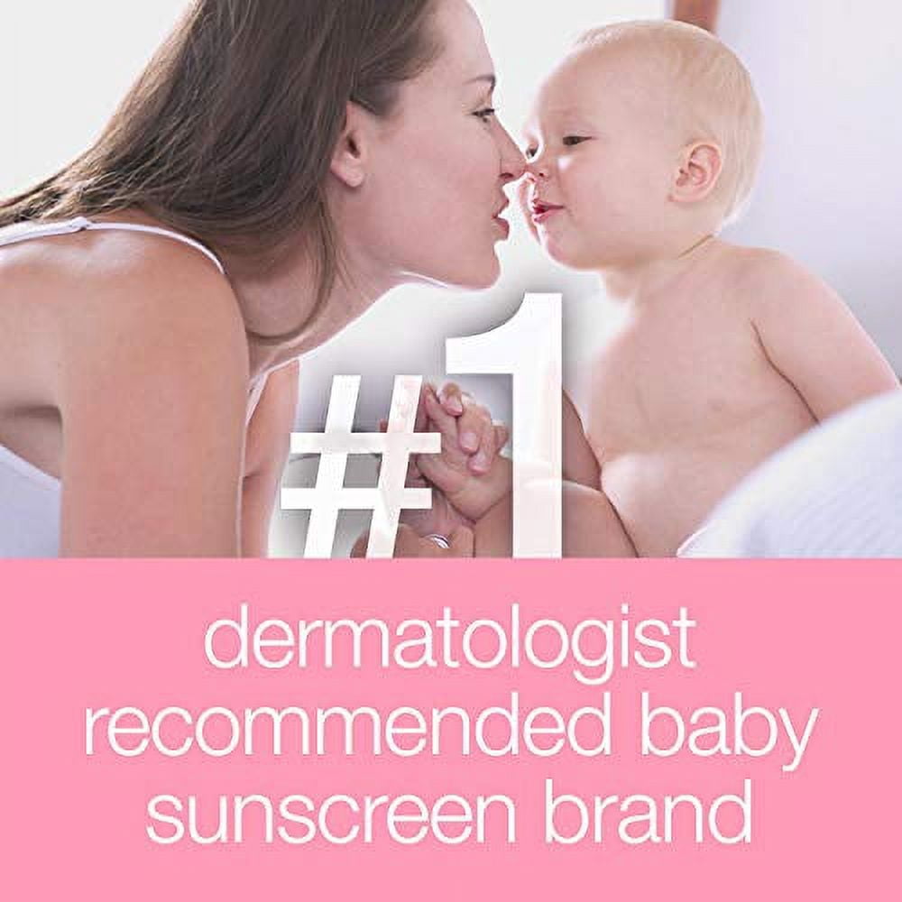 Neutrogena Pure & Baby Mineral Sunscreen Lotion with Broad Spectrum SPF 50 & Zinc Oxide, Water-Resistant, Hypoallergenic & Tear-Free Baby Sunscreen, 3 fl. oz (Pack of 2)