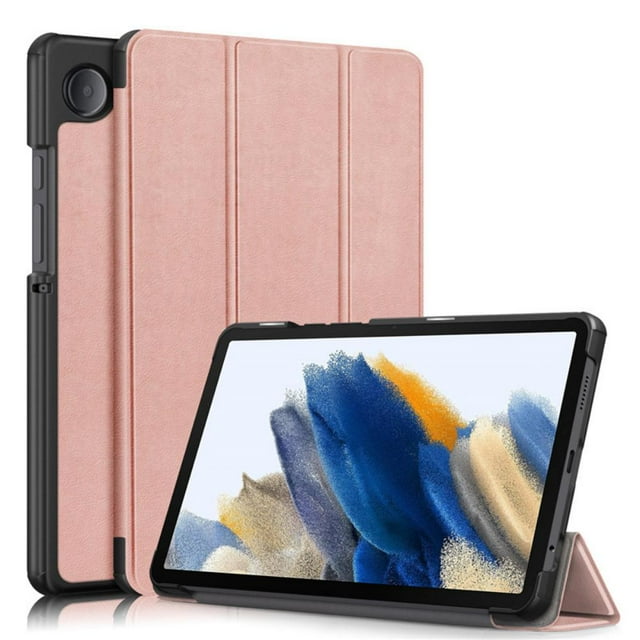 Graflsoa Slim Tri-Fold Tablet Case with Auto Wake/Sleep for Samsung Galaxy Tab A9/A9 Plus 2023, Rose Gold - 8.7/11 Inch, Magnetic Closure, Lightweight Design