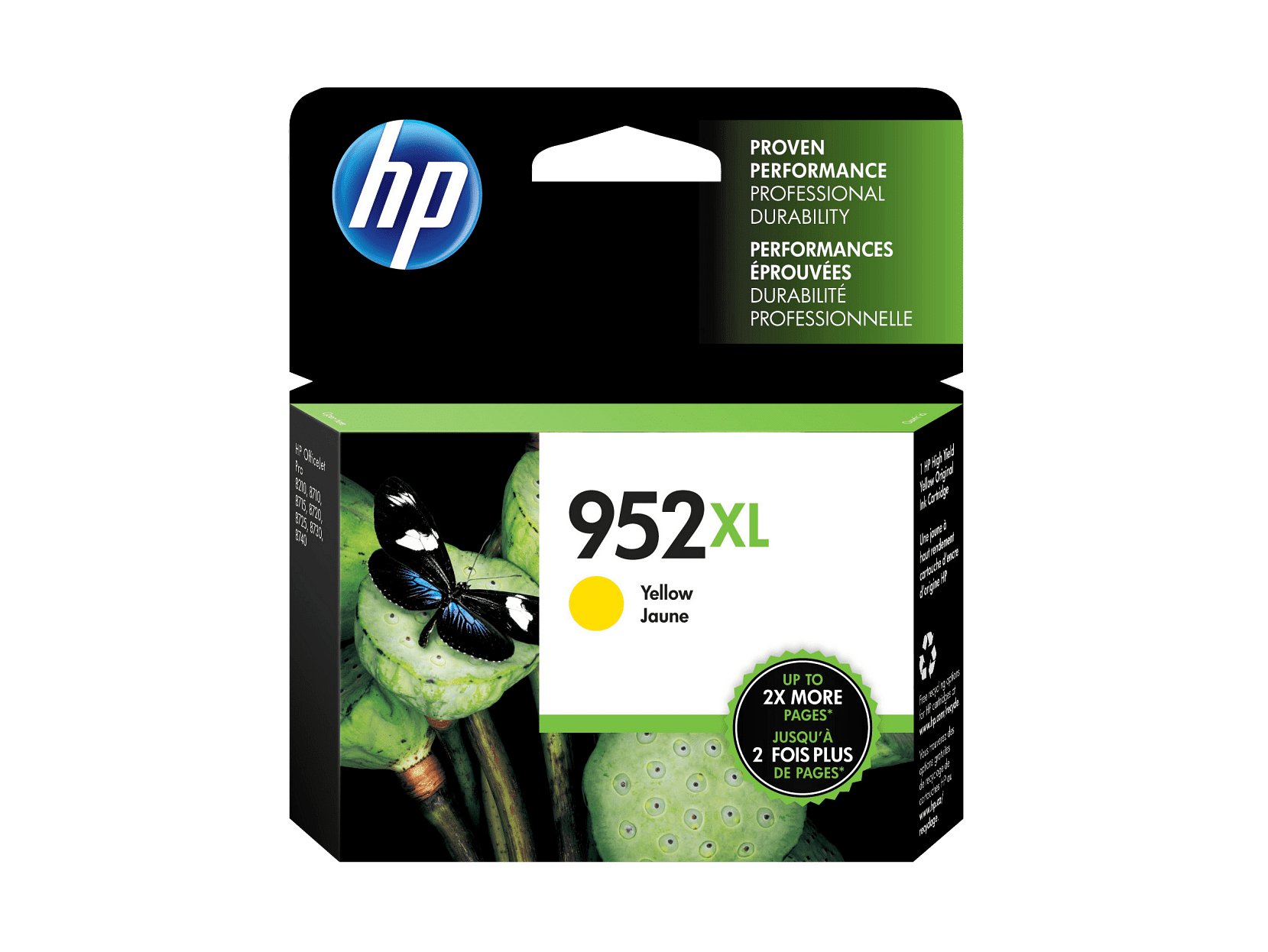 HP 952XL High Yield Yellow Original Ink Cartridge, ~1,450 pages, L0S67AN#140