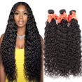 thumbnail image 1 of Paquetes de pelo Alimog Water Wave 10A, virgen brasileña, 50, 55, 60 cm, 1 of 8