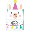 Llama Party 6"L X 3 1/2"W You're Invited Invitation Folder Attachment, Pack of 8, 3 Packs