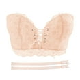 thumbnail image 1 of Gibobby Sujetador envolvente para mujer, cómodo, Sexy, aglomerado, antideslizante, para sostener el pecho pequeño, sin anillo de Brasier para mujer(Beige,32), 1 of 3
