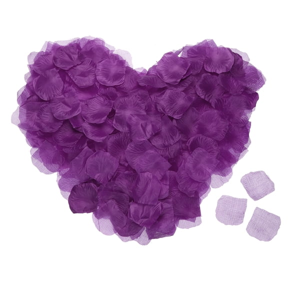 Silk Artificial Flower Rose Petals, Dark Purple Faux Flowers 2x2 Inch 5000Pcs