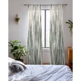 thumbnail image 3 of Sage Green Vintage Sheer Curtains 84 Inch Length 2 Panels Set for Living Room/Bedroom, Stripes Painting Retro Abstract Art Kitchen Curtains Grommet Semi-Sheer Curtains Window Treatments 52"x84"x2, 3 of 7
