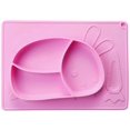 thumbnail image 3 of Platos de silicona para comida de bebé, plato de silicona con ventosa antideslizante para niños con mantel individual apto para microondas, 3 of 4