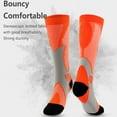 thumbnail image 4 of Chaussettes de Soccer Confortables Respirantes Anti-Humidité Bas de Football Tube Moyen Extensible Sport Extérieur Escalade Randonnée Bleu Bleu>L/TG, 4 of 8