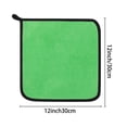 thumbnail image 3 of REGALWOVEN Car Cleaning Cloths 8 Pack Soft Cleaning Rags with Hang Loop Green 12" x 12", 3 of 7