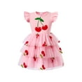 thumbnail image 2 of Tulle Dress for Girls Cherry Dresses Toddler Cotton Sundress 2-3 Years/969, 2 of 6