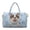 Blue Pug Dog, variant on FKELYI Polynesian Flower Print Quilted Travel Duffels for Women Men Lightweight Weekender Overnight Bags Carry On Zippered Luggage Bag Womens Hospital Bags