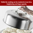 thumbnail image 4 of Stainless Steel Stack and Steam Pot Set - and Lid,Steamer Saucepot double boiler-2 Tier Steamer Pot Steaming Cookware, 4 of 5