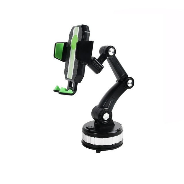 Soporte de teléfono para coche, soporte de montaje para parabrisas, salpicadero, ventosa, parabrisas, brazo largo, accesorio giratorio de 360 Kits de molduras para tableros de automóviles Verde Kenally VI022068-02B