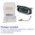 thumbnail image 1 of Universal 2 In 1 Car Gauges Digital Oil Pressure Gauge + Water Temperature Gauge With M10 Temp Sensor Fit For 12v/24v Car Truck, 1 of 1