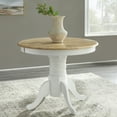 thumbnail image 3 of TMS Hermitage 40" Round Indoor Dining Table, Natural/White, 3 of 7