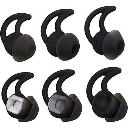 Aiivioll Replacement Earbuds Ear Tips Compatible Boses QC20 QC20i QC30 IE2 IE3 SoundSport In Ear Earphones Noise Isolation SoundSport Eartips(Black)