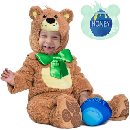 ToyHub Creations Teddy Baby Bear Costume Deluxe Infant Set for Halloween Trick or Treating Party Dress Up