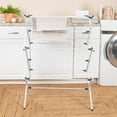 thumbnail image 3 of Household Essentials Folding Clothes Drying Rack with Strong Steel Frame and 11 Coated Dowels, White, 3 of 8