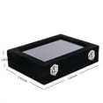 thumbnail image 4 of LANTWOO Elegant Rectangular Velvet Jewelry Box with 7 Slots, Black, 4 of 6