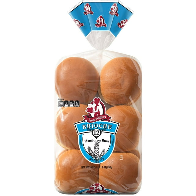 Aunt Millie's Brioche Hamburger Buns 36 oz.