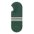 thumbnail image 1 of Zhuge 3 pares de calcetines invisibles para hombre, antideslizantes, de silicona, con absorción de humedad, de corte bajo, invisibles, informales, color verde oscuro, 1 of 2