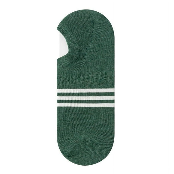 Nvzi-c 3 pairs of Men's No Show Socks Non-Slip Silicon Grip Moisture Wicking Low Cut Invisible Casual Socks,Dark Green