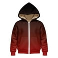 thumbnail image 5 of Coerni Oversized Fuzzy Fleece Sweatshirt for Boys Girls Fleece Lined Sherpa Pullover Full Zip Gradient Thermal Jacket Hoodies Coat, 5 of 8