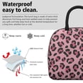 thumbnail image 3 of Black and Pink Leopard Print Insulated Leakproof Lunch Box for Work, Lunch Bag for Women Men, Loncheras Para Mujer for Beach Travel Picnic Camping, 3 of 6