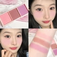 thumbnail image 1 of Palette de Blush 3 Tons Rouge Rouge Orange Rose et Highlighter Naturel Hot A6D5, 1 of 1