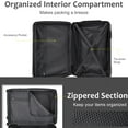 thumbnail image 6 of Expandable ABS Hardshell Luggage 24 Inch, Black Check-In Suitcase with TSA Lock, 6 of 10