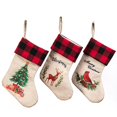 thumbnail image 1 of Christmas Stocking Small Classic 3PCS Xmas Hanging Sock Holiday Hanging Stocking, 1 of 10