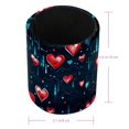 thumbnail image 3 of Round Creative Pen Holder |Valentine's Day Love Heartbeat Desktop Storage Organizer|Gadget Stationery Storage Box|Office Leather Organizer, 3 of 6
