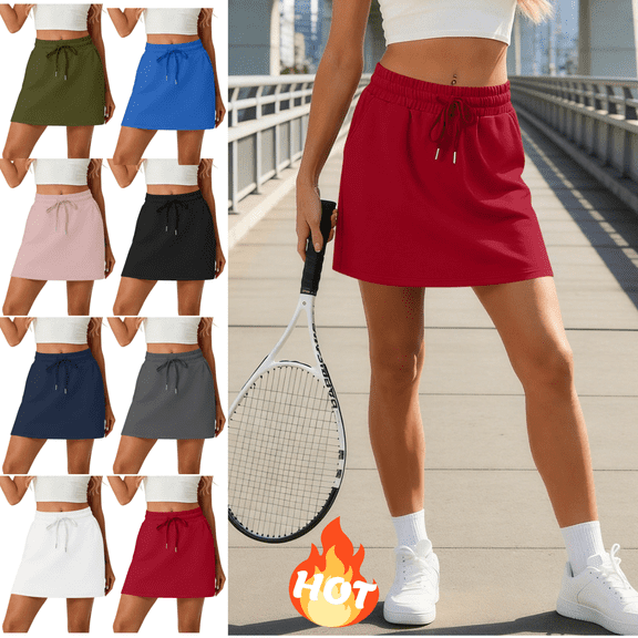 Mifsaly Athletic Tennis Skirts for Women High Waisted Athletic Skirt Summer Casual Comfortable Workout Golf Skorts XXL